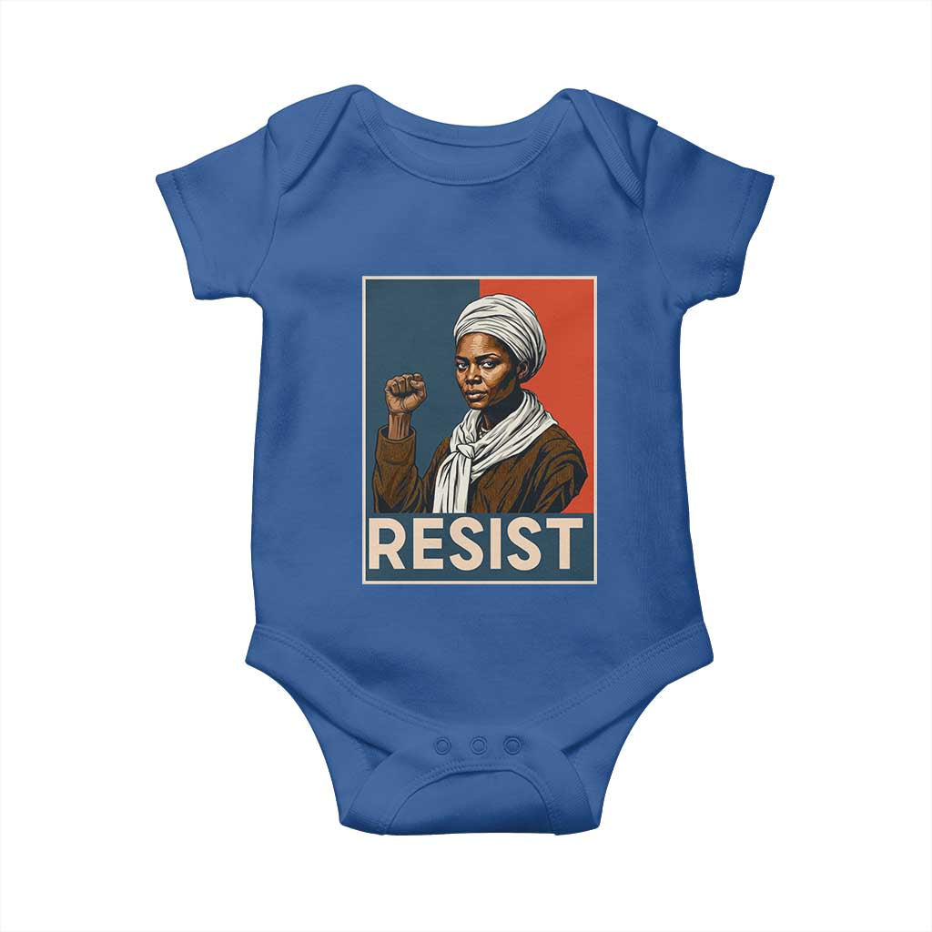 Funny Harriet Tubman Says Resist Baby Onesie Strong Black Woman Leader - Wonder Print Shop