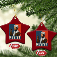Funny Harriet Tubman Says Resist Ceramic Ornament Strong Black Woman Leader - Wonder Print Shop