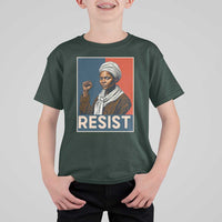 Funny Harriet Tubman Says Resist T Shirt For Kid Strong Black Woman Leader - Wonder Print Shop