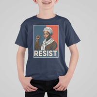 Funny Harriet Tubman Says Resist T Shirt For Kid Strong Black Woman Leader - Wonder Print Shop