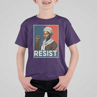 Funny Harriet Tubman Says Resist T Shirt For Kid Strong Black Woman Leader - Wonder Print Shop