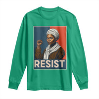 Funny Harriet Tubman Says Resist Long Sleeve Shirt Strong Black Woman Leader - Wonder Print Shop