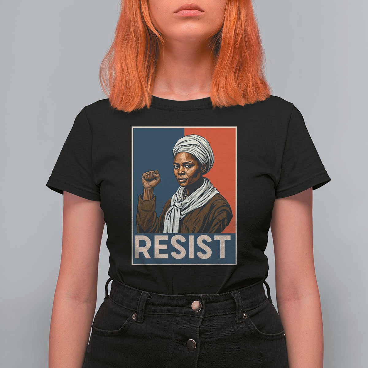 Funny Harriet Tubman Says Resist T Shirt For Women Strong Black Woman Leader - Wonder Print Shop