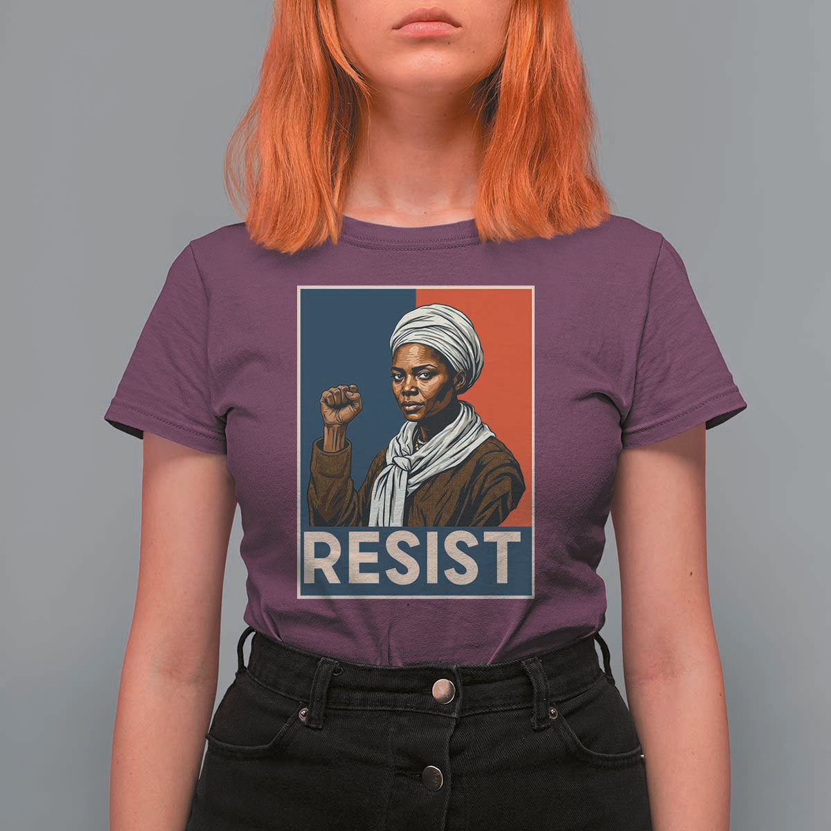 Funny Harriet Tubman Says Resist T Shirt For Women Strong Black Woman Leader - Wonder Print Shop
