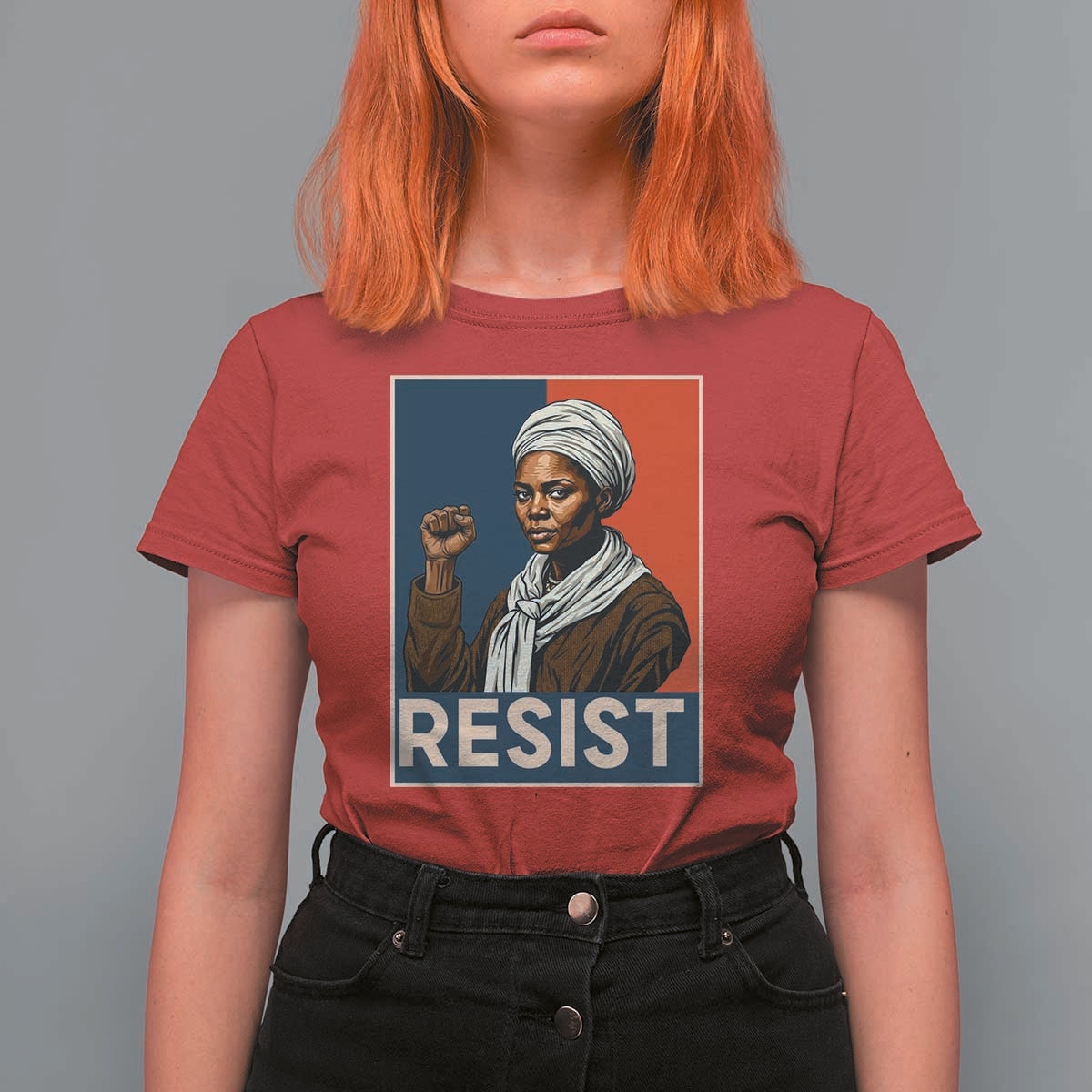 Funny Harriet Tubman Says Resist T Shirt For Women Strong Black Woman Leader - Wonder Print Shop
