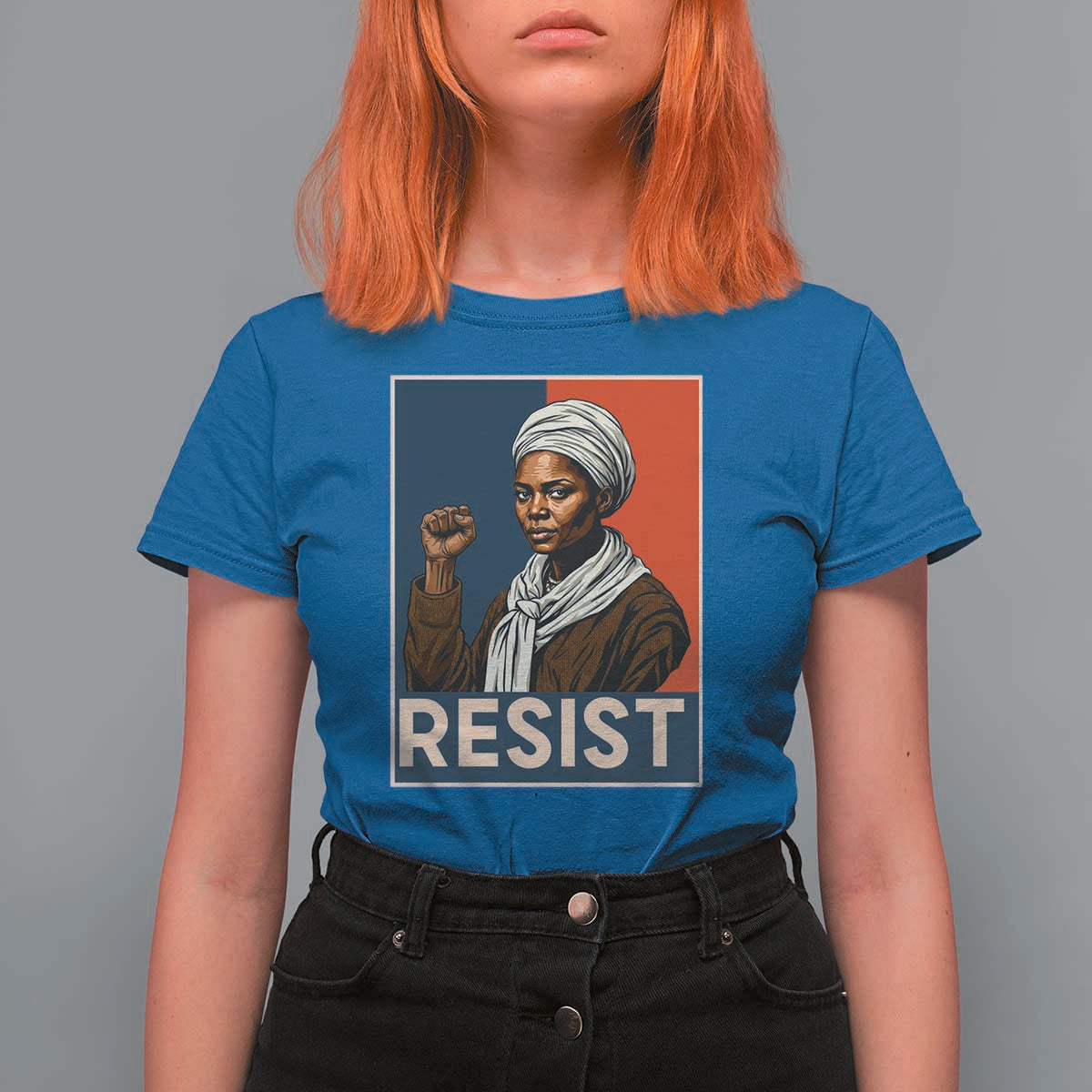 Funny Harriet Tubman Says Resist T Shirt For Women Strong Black Woman Leader - Wonder Print Shop