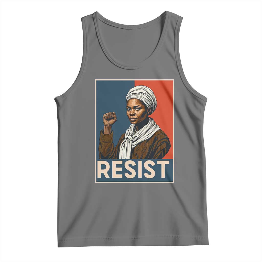 Funny Harriet Tubman Says Resist Tank Top Strong Black Woman Leader - Wonder Print Shop