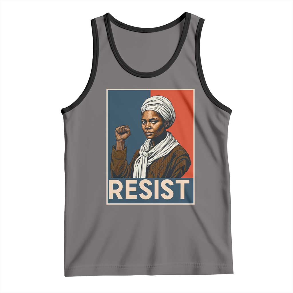 Funny Harriet Tubman Says Resist Tank Top Strong Black Woman Leader - Wonder Print Shop