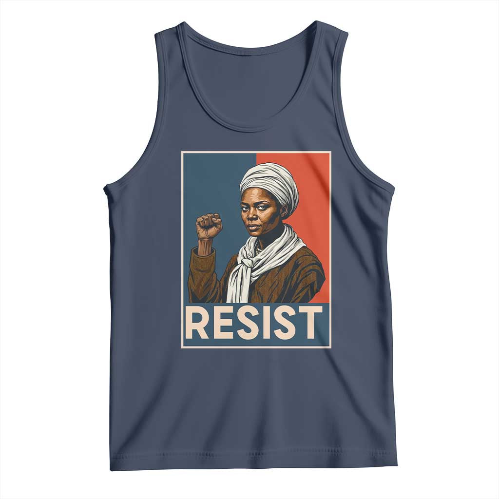 Funny Harriet Tubman Says Resist Tank Top Strong Black Woman Leader - Wonder Print Shop