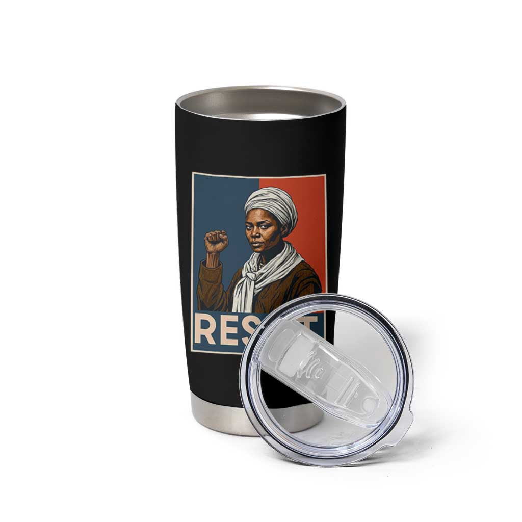 Funny Harriet Tubman Says Resist Tumbler Cup Strong Black Woman Leader - Wonder Print Shop