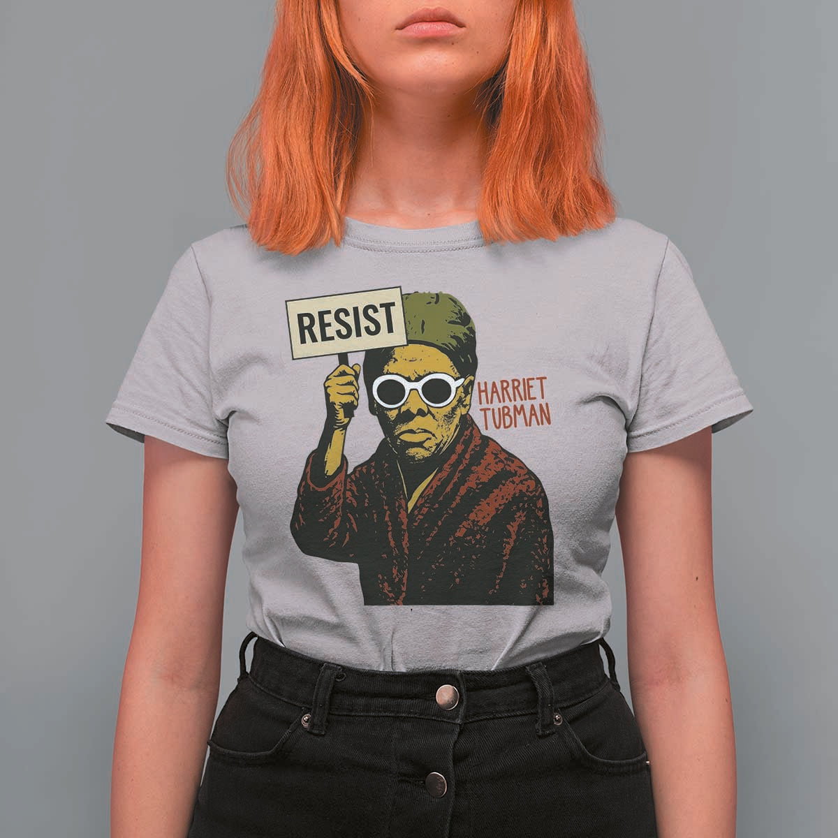 Funny Harriet Tubman Says Resist T Shirt For Women Female Empowerment History Gift - Wonder Print Shop