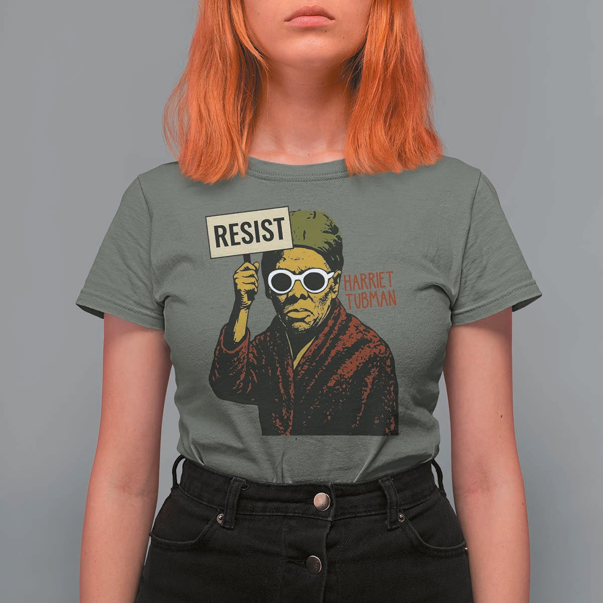 Funny Harriet Tubman Says Resist T Shirt For Women Female Empowerment History Gift - Wonder Print Shop