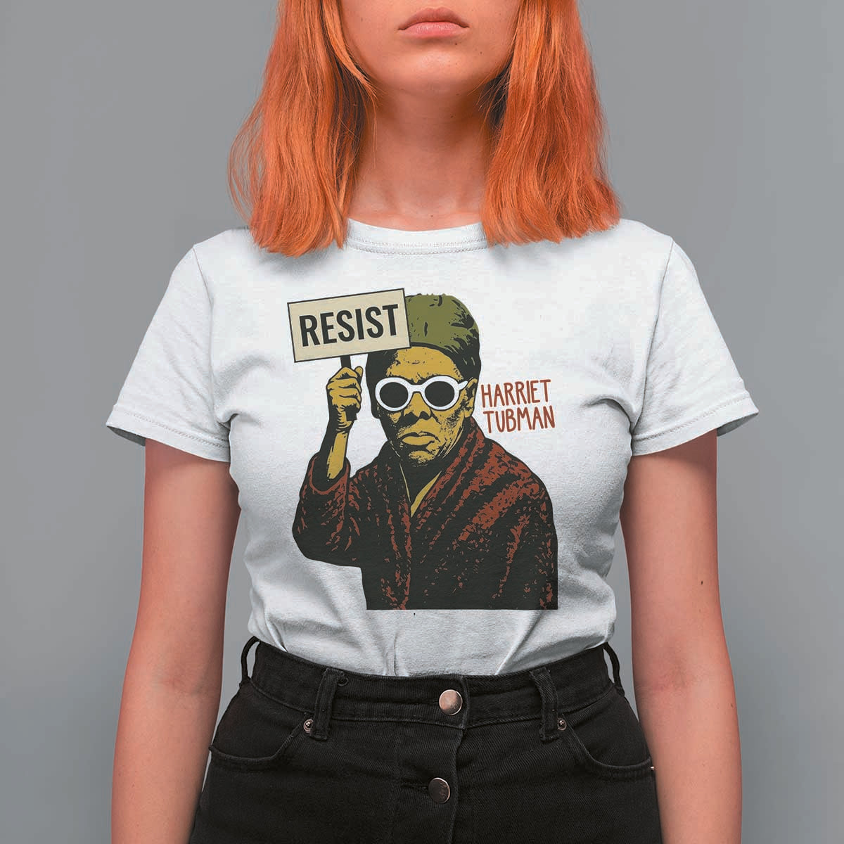 Funny Harriet Tubman Says Resist T Shirt For Women Female Empowerment History Gift - Wonder Print Shop