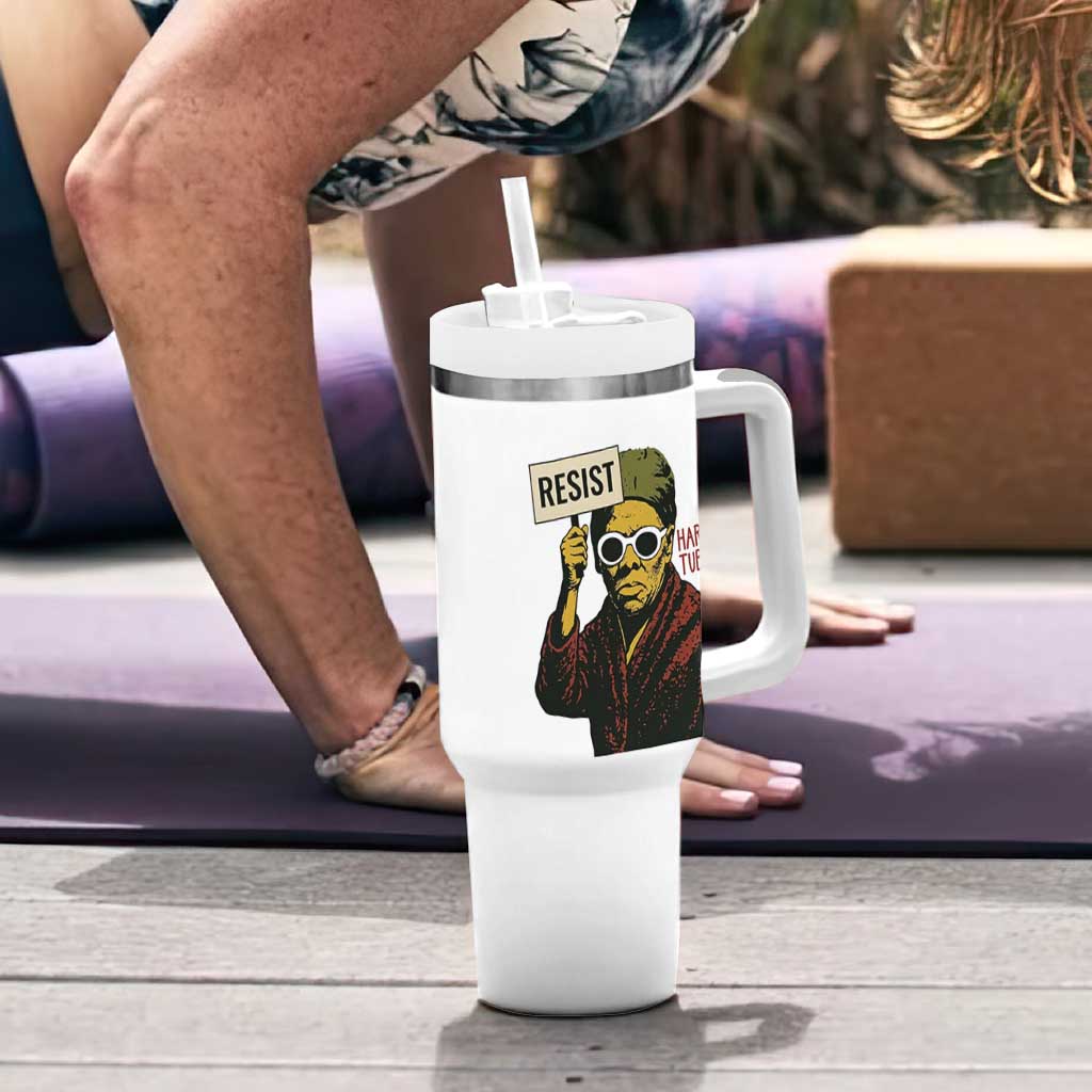 Funny Harriet Tubman Says Resist Tumbler With Handle Female Empowerment History Gift - Wonder Print Shop