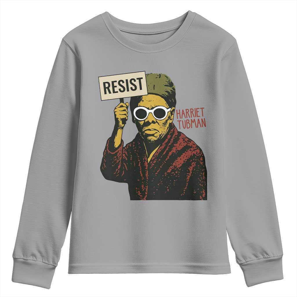 Funny Harriet Tubman Says Resist Youth Sweatshirt Female Empowerment History Gift - Wonder Print Shop