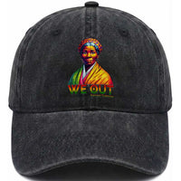Harriet Tubman We Out Washed Cotton Baseball Cap Female Empowerment History Gift