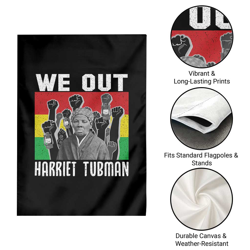 Harriet Tubman Garden Flag We Out Women Empowerment Quote - Wonder Print Shop