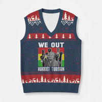 Harriet Tubman V-Neck Knit Sweater Vest We Out Women Empowerment Quote - Wonder Print Shop