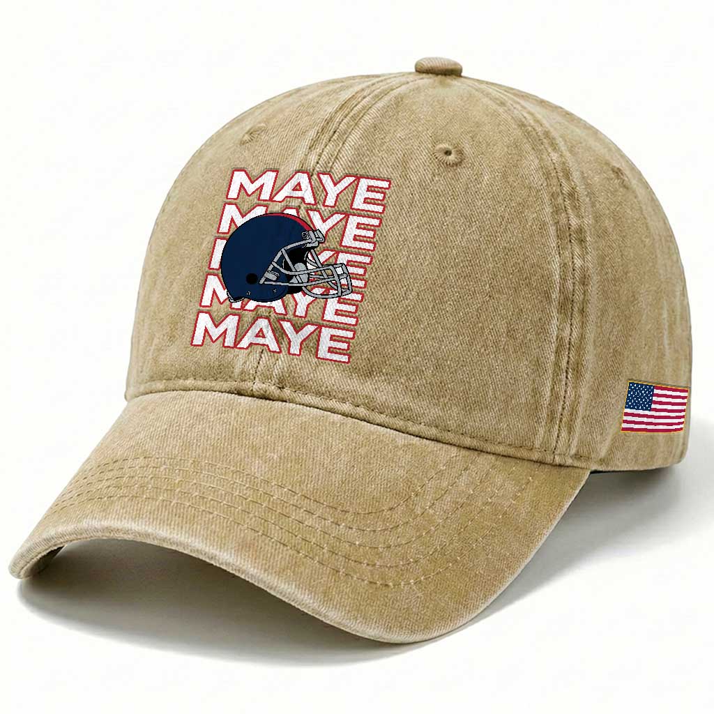Maye Lover Washed Cotton Baseball Cap NE Quarterback Fan Gift