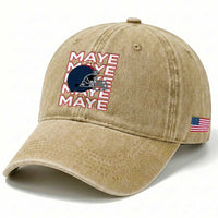 Maye Lover Washed Cotton Baseball Cap NE Quarterback Fan Gift