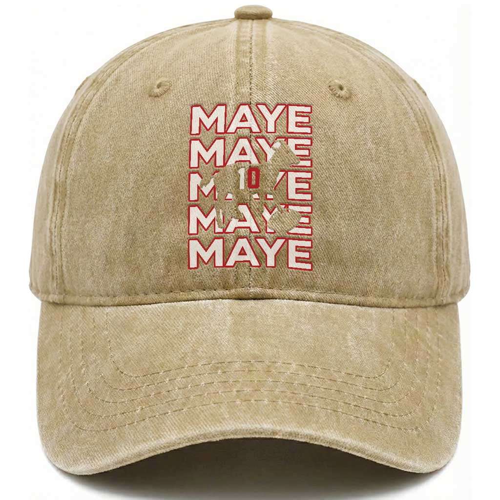 The GOAT Maye Washed Cotton Baseball Cap NE Quarterback Fan Gift