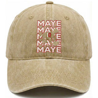 The GOAT Maye Washed Cotton Baseball Cap NE Quarterback Fan Gift