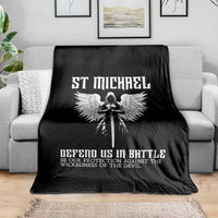 Saint Michael Defend Us In Battle Throw Blanket Christian Faith Gift