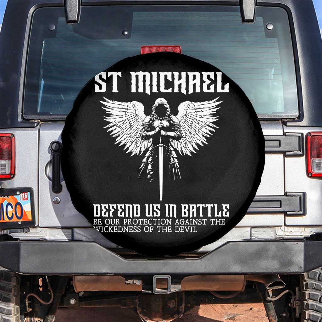 Saint Michael Defend Us In Battle Spare Tire Cover Christian Faith Gift