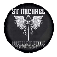 Saint Michael Defend Us In Battle Spare Tire Cover Christian Faith Gift