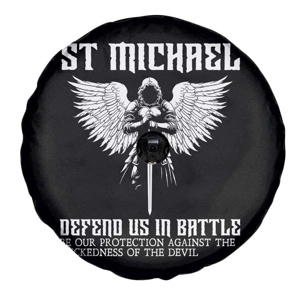 Saint Michael Defend Us In Battle Spare Tire Cover Christian Faith Gift