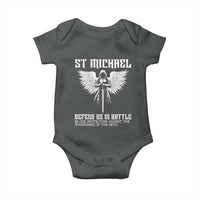 Saint Michael Defend Us In Battle Baby Onesie Christian Faith Gift