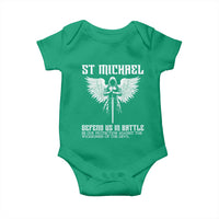 Saint Michael Defend Us In Battle Baby Onesie Christian Faith Gift