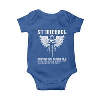Saint Michael Defend Us In Battle Baby Onesie Christian Faith Gift