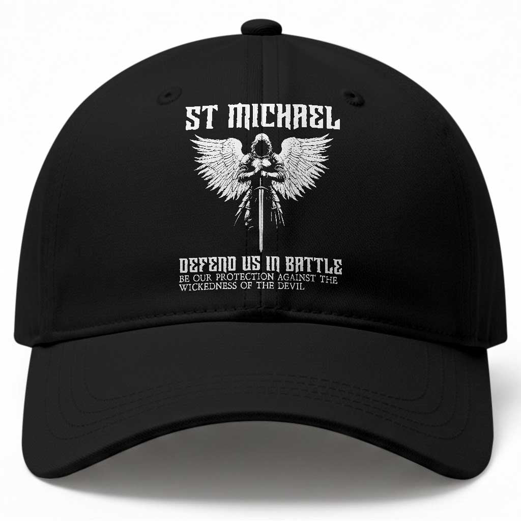 Saint Michael Defend Us In Battle Baseball Cap Christian Faith Gift