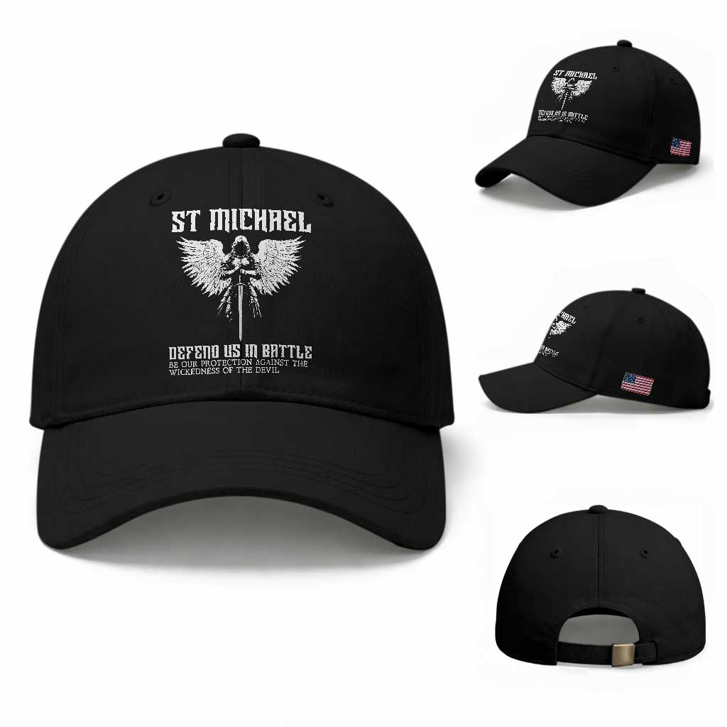 Saint Michael Defend Us In Battle Baseball Cap Christian Faith Gift