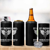 Saint Michael Defend Us In Battle 4 in 1 Can Cooler Tumbler Christian Faith Gift