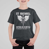 Saint Michael Defend Us In Battle T Shirt For Kid Christian Faith Gift