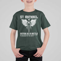 Saint Michael Defend Us In Battle T Shirt For Kid Christian Faith Gift