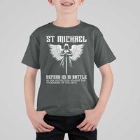 Saint Michael Defend Us In Battle T Shirt For Kid Christian Faith Gift
