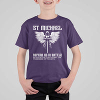 Saint Michael Defend Us In Battle T Shirt For Kid Christian Faith Gift