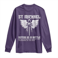 Saint Michael Defend Us In Battle Long Sleeve Shirt Christian Faith Gift