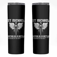 Saint Michael Defend Us In Battle Skinny Tumbler Christian Faith Gift
