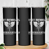 Saint Michael Defend Us In Battle Skinny Tumbler Christian Faith Gift