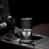 Saint Michael Defend Us In Battle Skinny Tumbler Christian Faith Gift