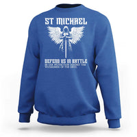 Saint Michael Defend Us In Battle Sweatshirt Christian Faith Gift