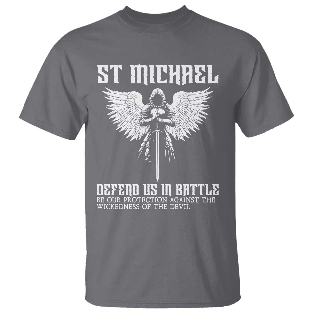Saint Michael Defend Us In Battle T Shirt Christian Faith Gift