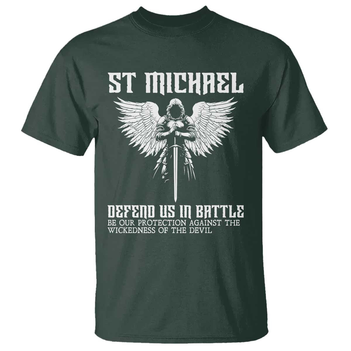 Saint Michael Defend Us In Battle T Shirt Christian Faith Gift