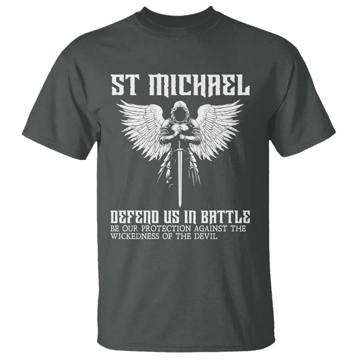 Saint Michael Defend Us In Battle T Shirt Christian Faith Gift