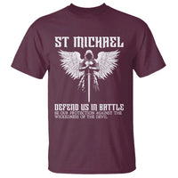 Saint Michael Defend Us In Battle T Shirt Christian Faith Gift