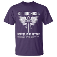 Saint Michael Defend Us In Battle T Shirt Christian Faith Gift